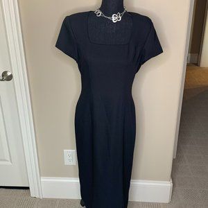 LIZ CLAIBORNE SIZE 8, 3/4 LENGTH BLACK DRESS